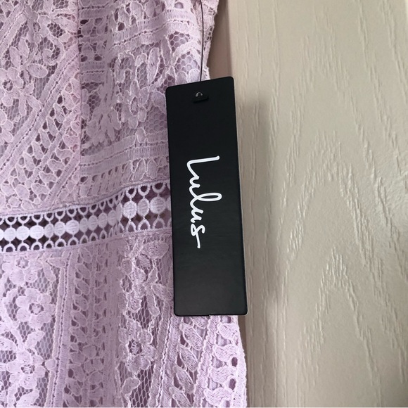 NWT Lulu’s | Violet Lace Ruffle Mini Dress - Picture 6 of 7
